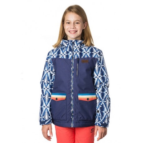 Rip Curl Olly Printed Snow Jacket Dress Blue