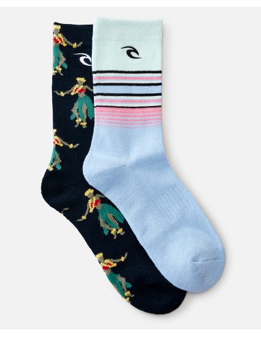 Rip Curl Art Crew Pack 2 Socks Green