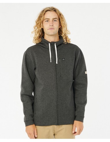 Rip Curl Vaporcool Zip Hooded Fleece Black Marled