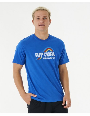 Rip Curl Surf Revival Waving Tee Retro Blue