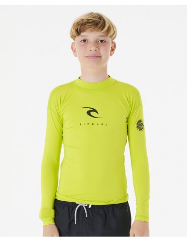 Rip Curl Corps Long Sleeve Rash Vest Boy Lime