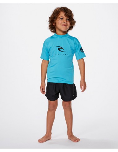 Rip Curl Corps Short Sleeve Rash Vest Grom Blue