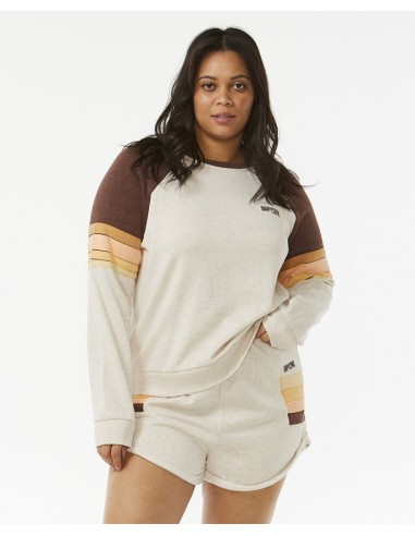 Rip Curl Surf Revival Raglan crew Fleece Oatmeal Marle