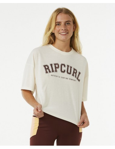 Rip Curl Run Swim Surf Crop Short Sleeve Tee Bone