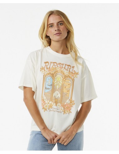 Rip Curl Tropical Tour Heritage Short Sleeve Tee Bone