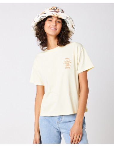 Rip Curl Search Icon Relaxed Short Sleeve Tee Lemon