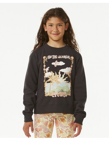 Rip Curl Tropic Search crew fleece Girl Washed Black