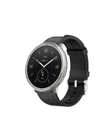 Amazfit Active 2 NFC (Round) Black Leather + Red Silicone